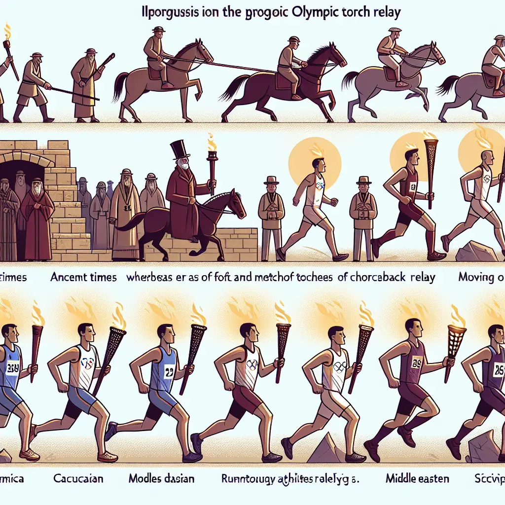 Representation of The Evolution of Olympic Torch Relay Traditions