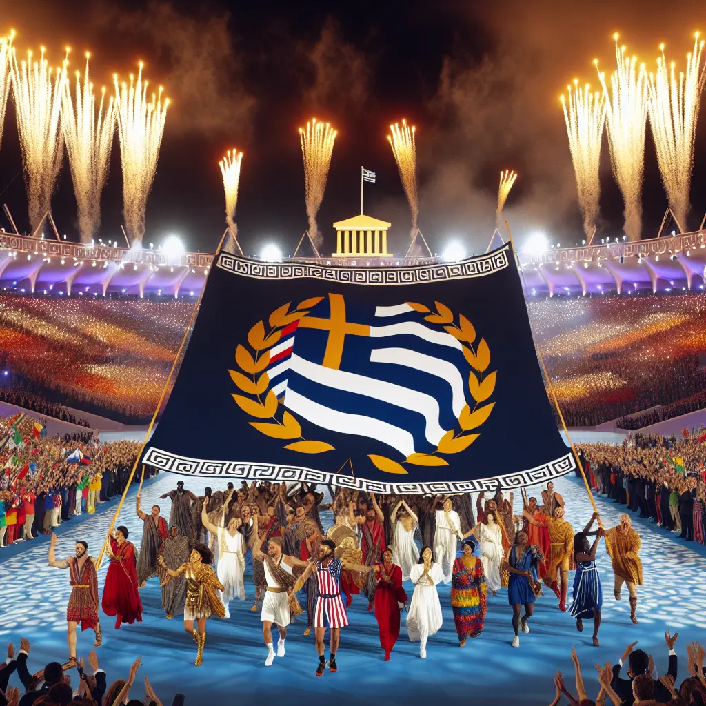 Representation of Greece Honored at Olympic Closing Ceremony