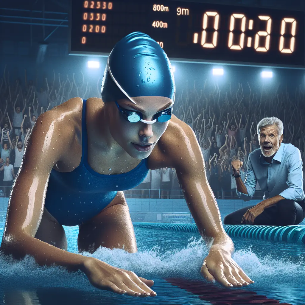 Representation of Katie Ledecky sets new 800m freestyle world record, surpassing her 2016 mark