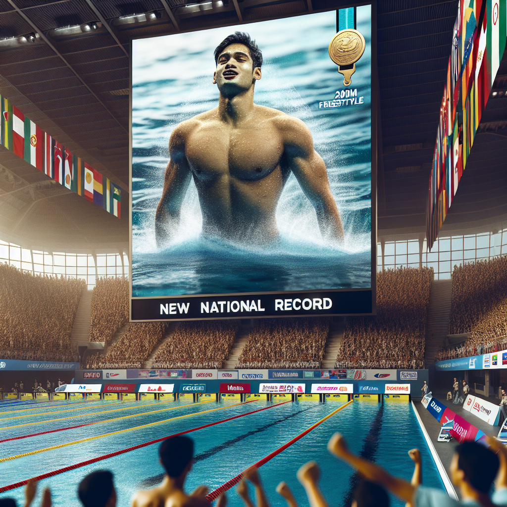 Representation of Srihari Nataraj Sets Best Indian Time and Wins Gold in 200m Freestyle at Singapore National Swimming Championships